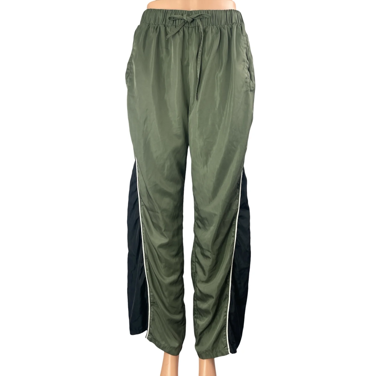 Fashion Nova Rebecca Green Colorblock Baggy Trousers Windbreaker Track Pants S