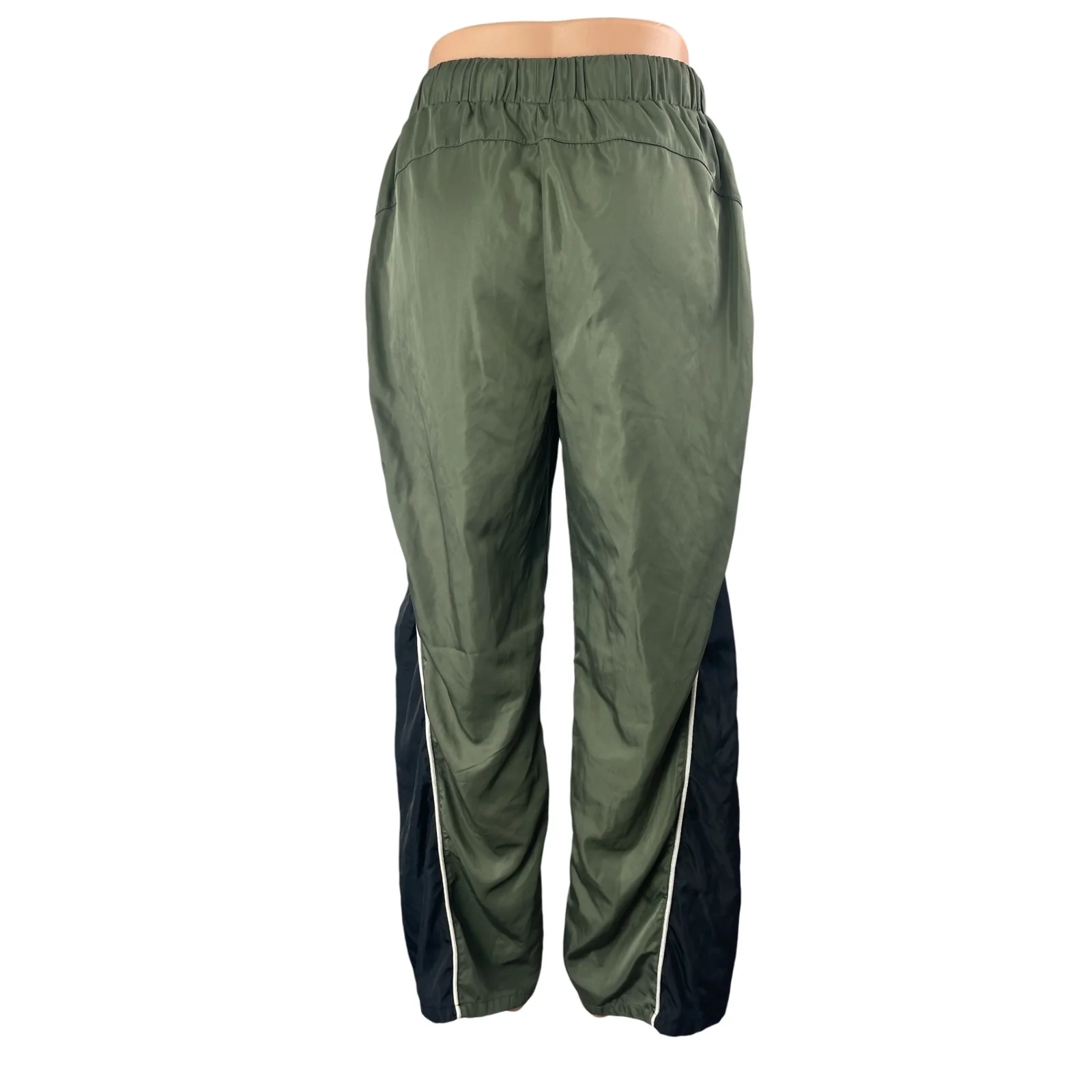 Fashion Nova Rebecca Green Colorblock Baggy Trousers Windbreaker Track Pants S - Image 2