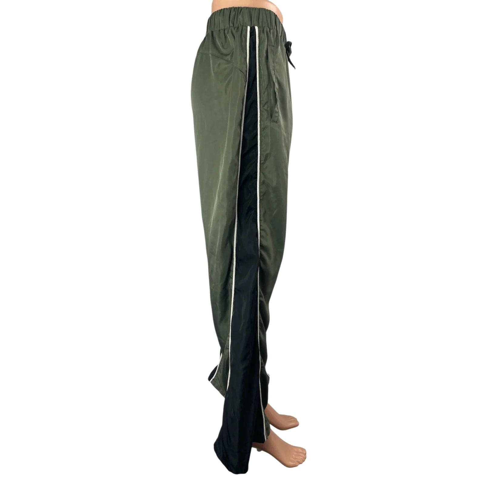Fashion Nova Rebecca Green Colorblock Baggy Trousers Windbreaker Track Pants S - Image 3