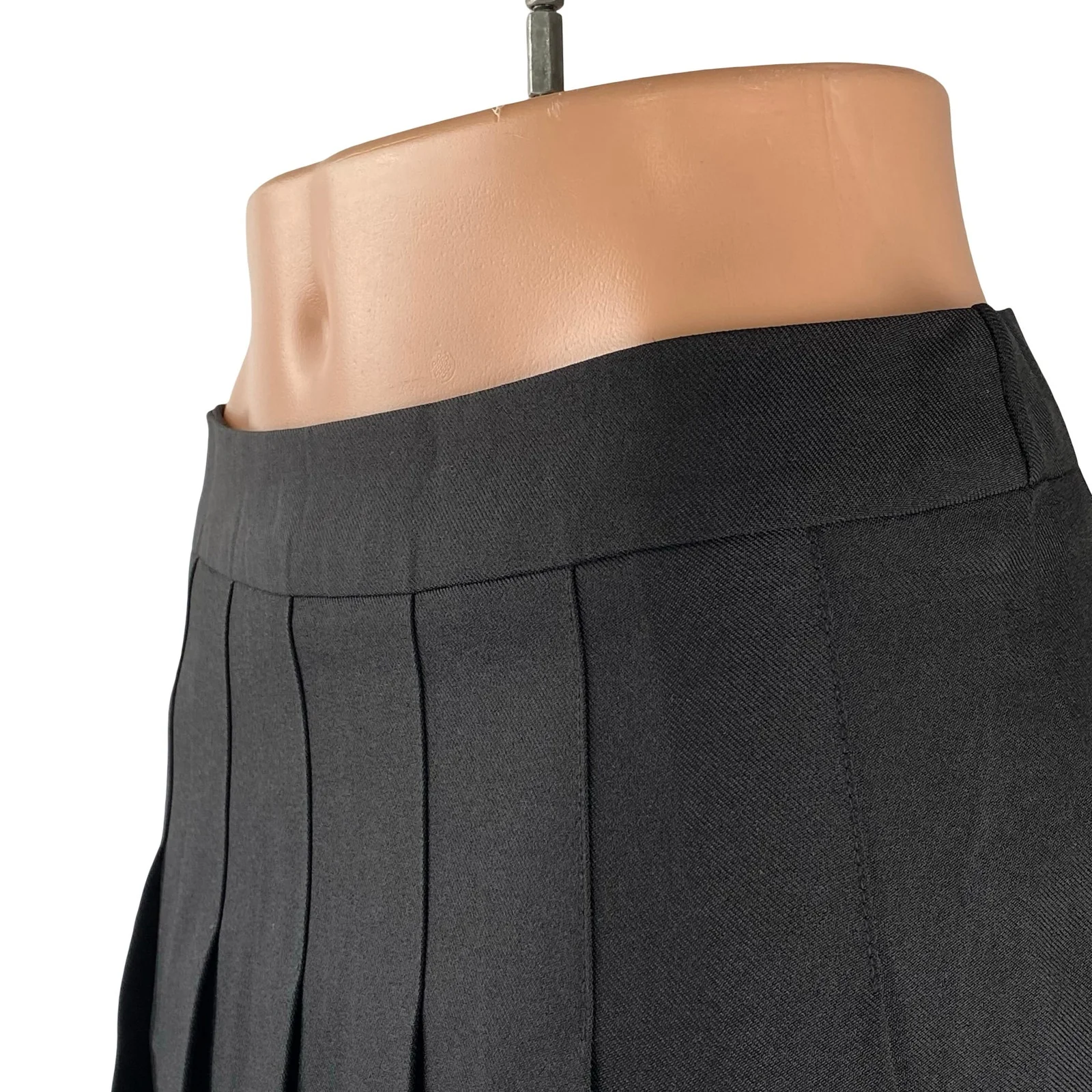Fashion Women's Black High Waist Pleated Tennis Casual Mini A Line Skirt Size L - Image 3