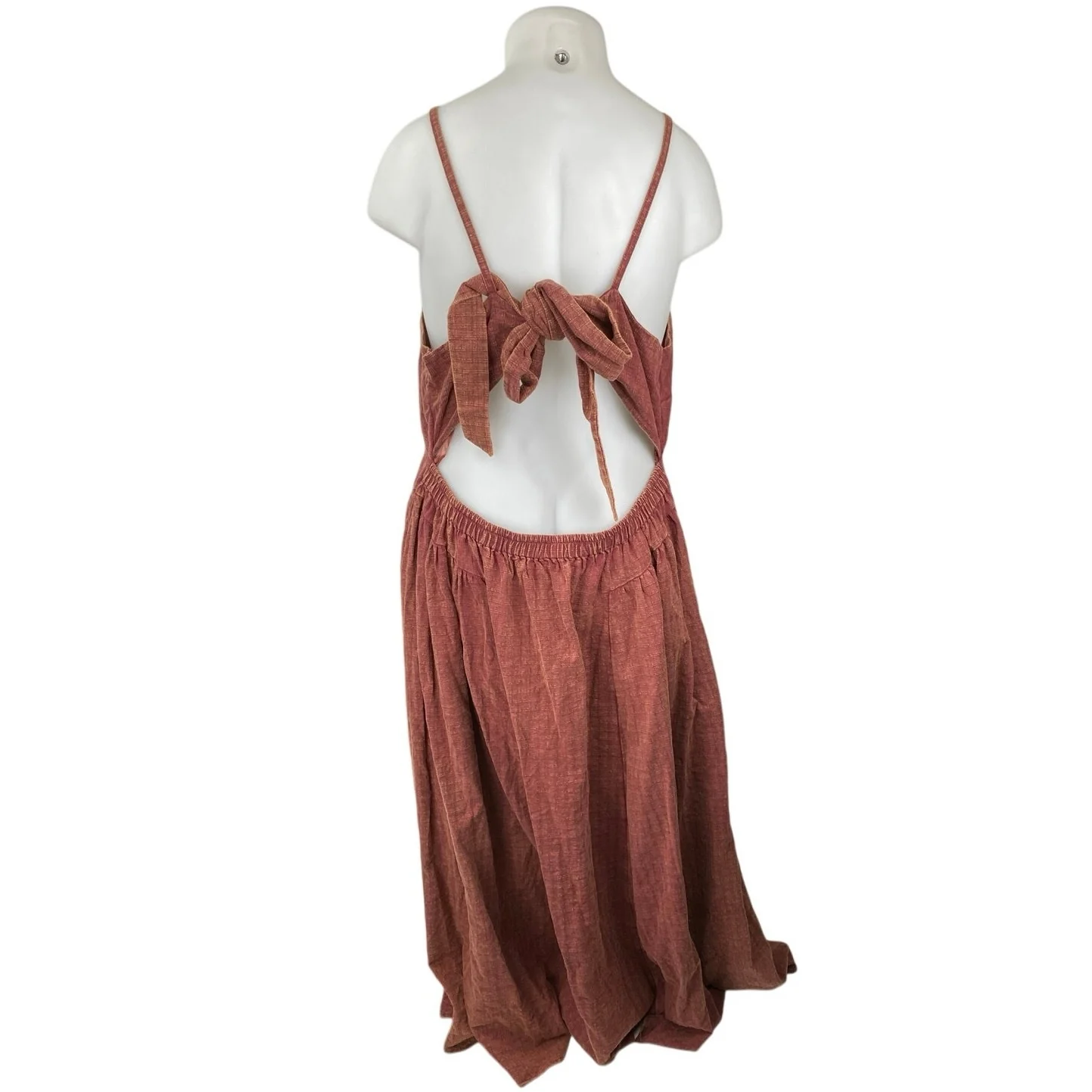 Festi Women's Brown Sleeveless Cami Camisole Open Tie Back Midi A-Line Dress 3 - Image 3