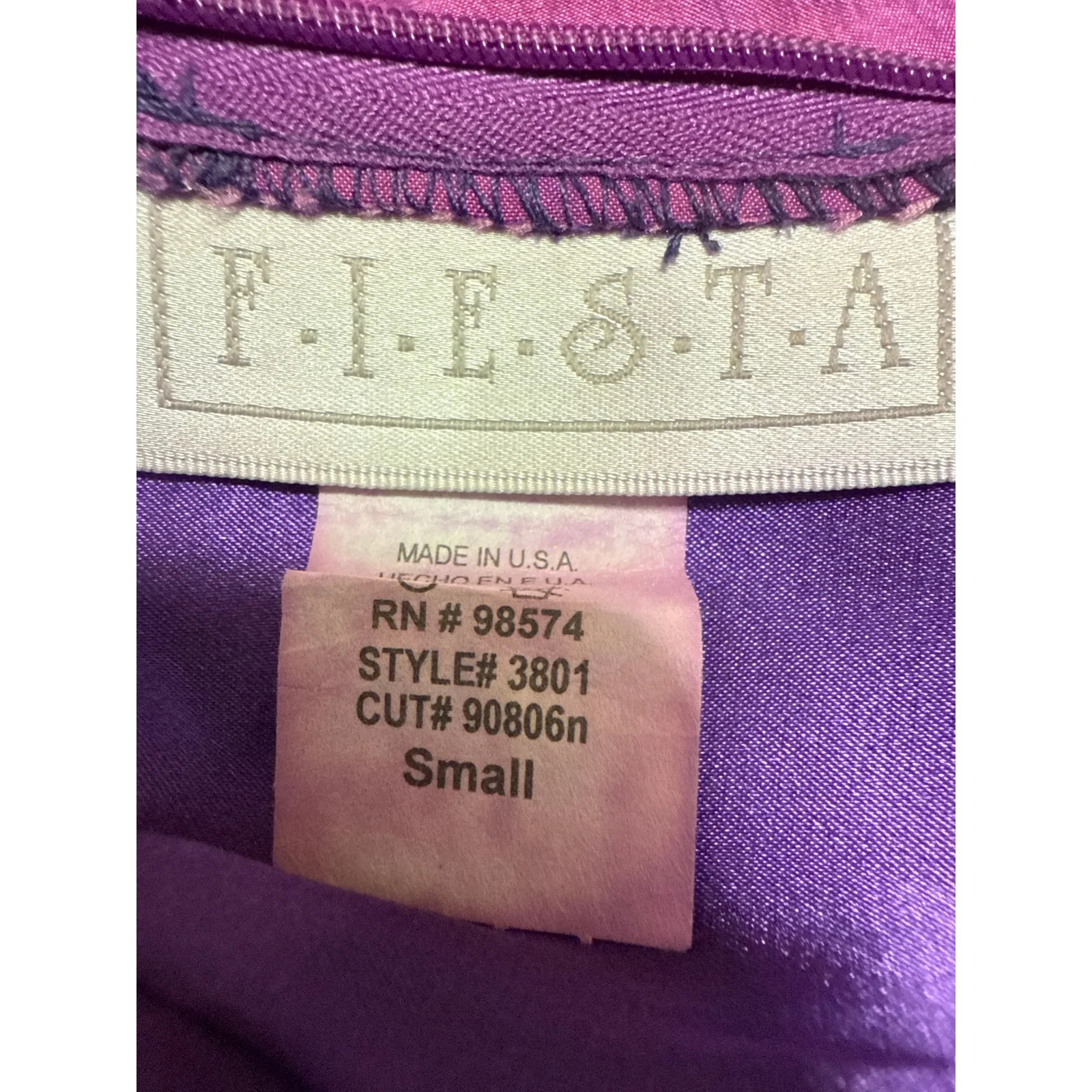 Fiesta Purple Rosette Sleeveless Strapless Mini A-Line Tank Tube Dress Size S - Image 4