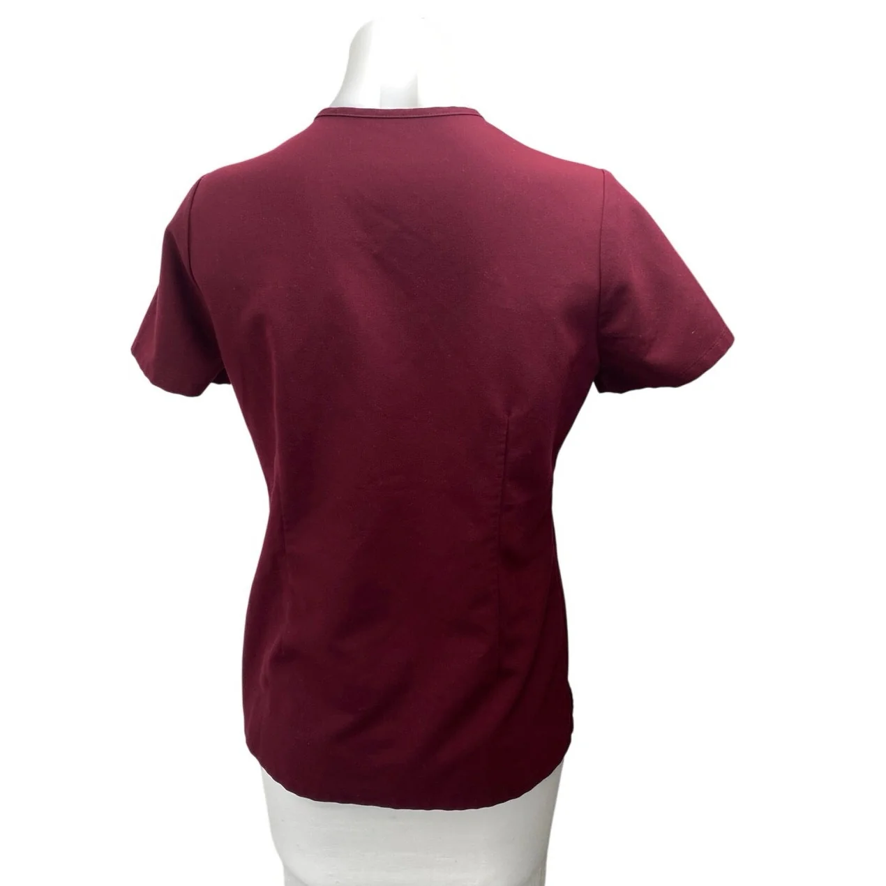 Figs Catarina Women's Maroon One-Pocket V-neck Medical Nurse Scrub Top Size XS - Image 2