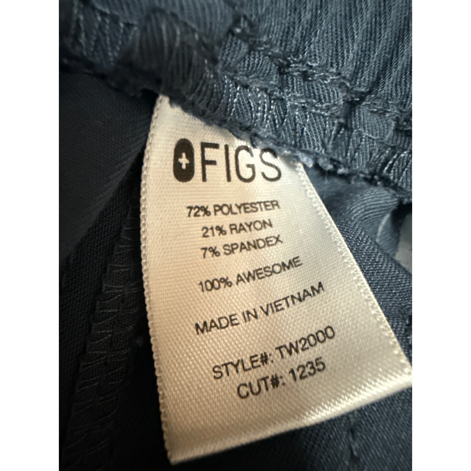 Figs Women's Blue Drawstring Cargo Straight Nurse Medical Scrub Pants Size XS - Image 4