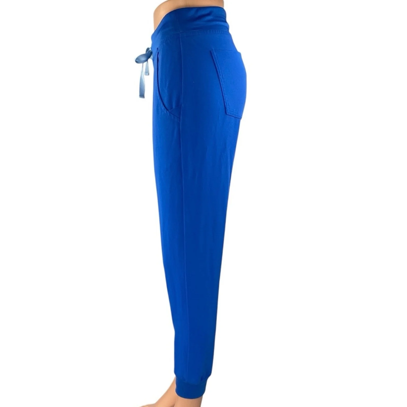 Figs Women's Blue Drawstring Mid Rise Medical Nurse Jogger Scrub Pants Size XXS - Image 2
