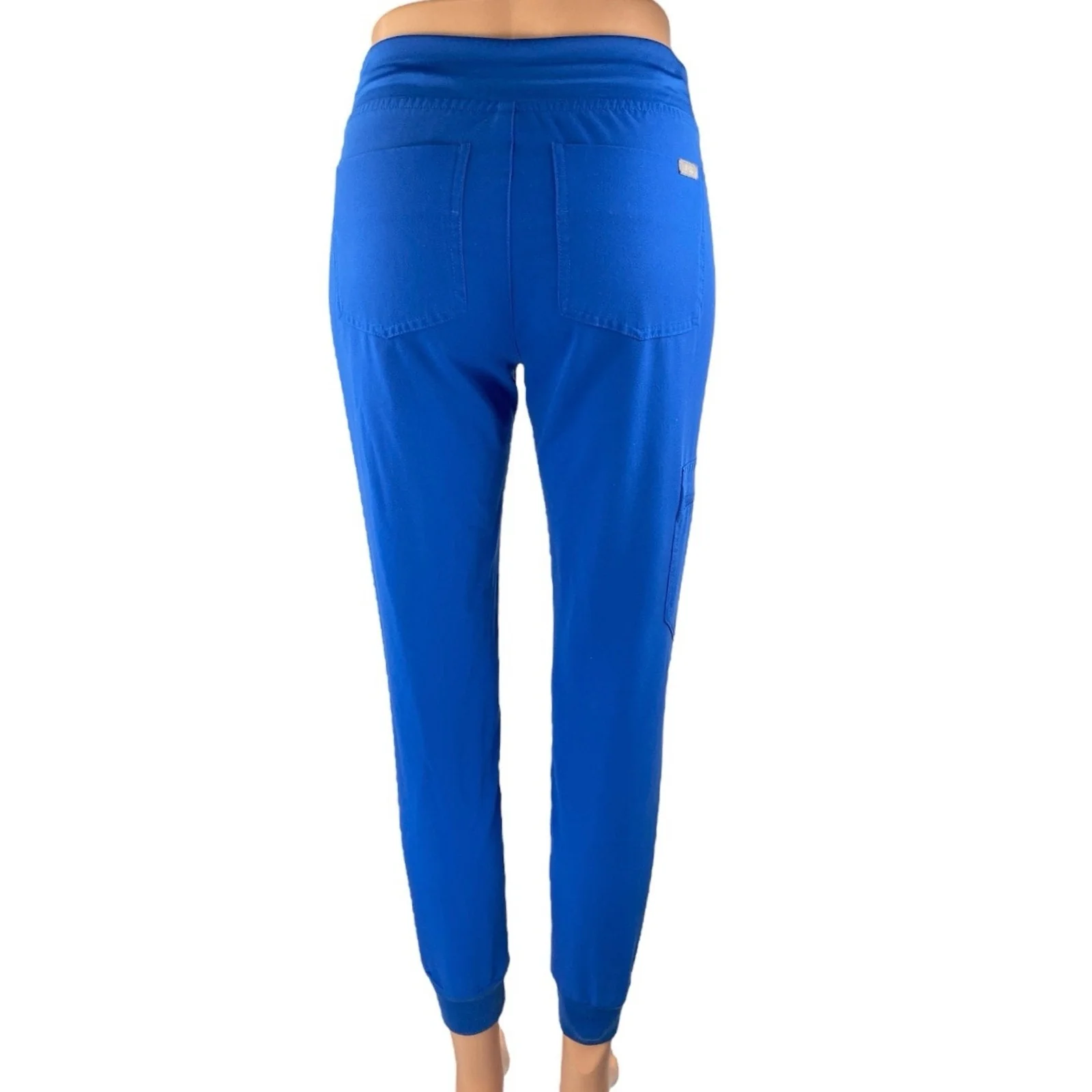 Figs Women's Blue Drawstring Mid Rise Medical Nurse Jogger Scrub Pants Size XXS - Image 3