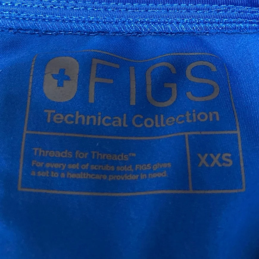 Figs Women's Blue Drawstring Mid Rise Medical Nurse Jogger Scrub Pants Size XXS - Image 4
