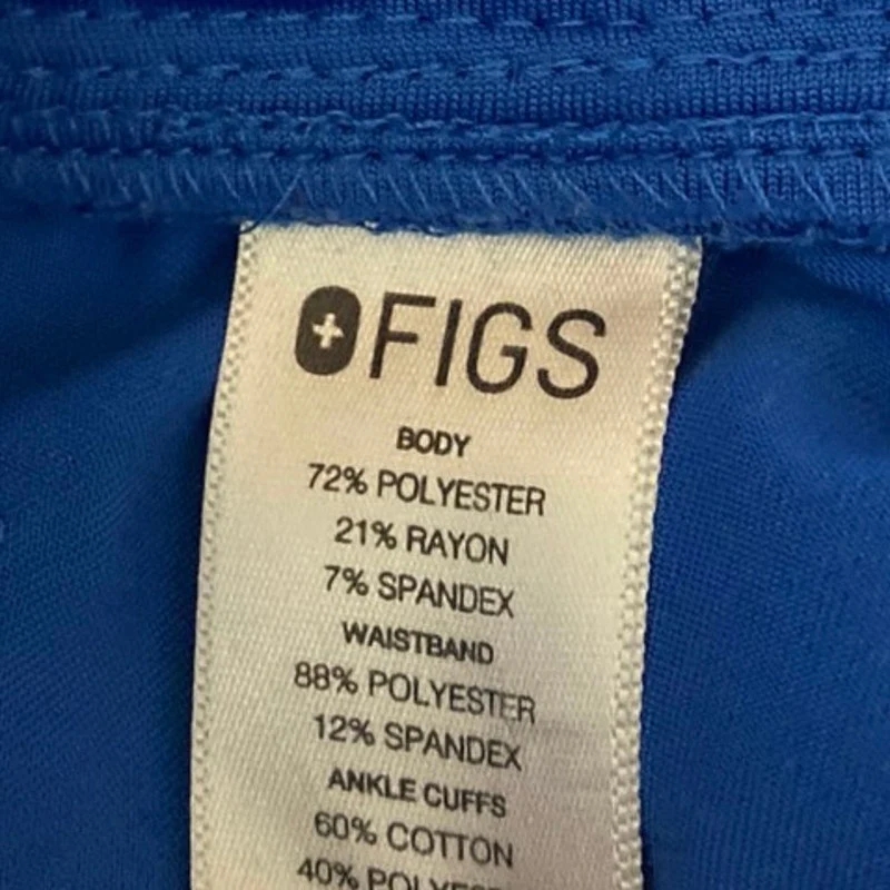 Figs Women's Blue Drawstring Mid Rise Medical Nurse Jogger Scrub Pants Size XXS - Image 5