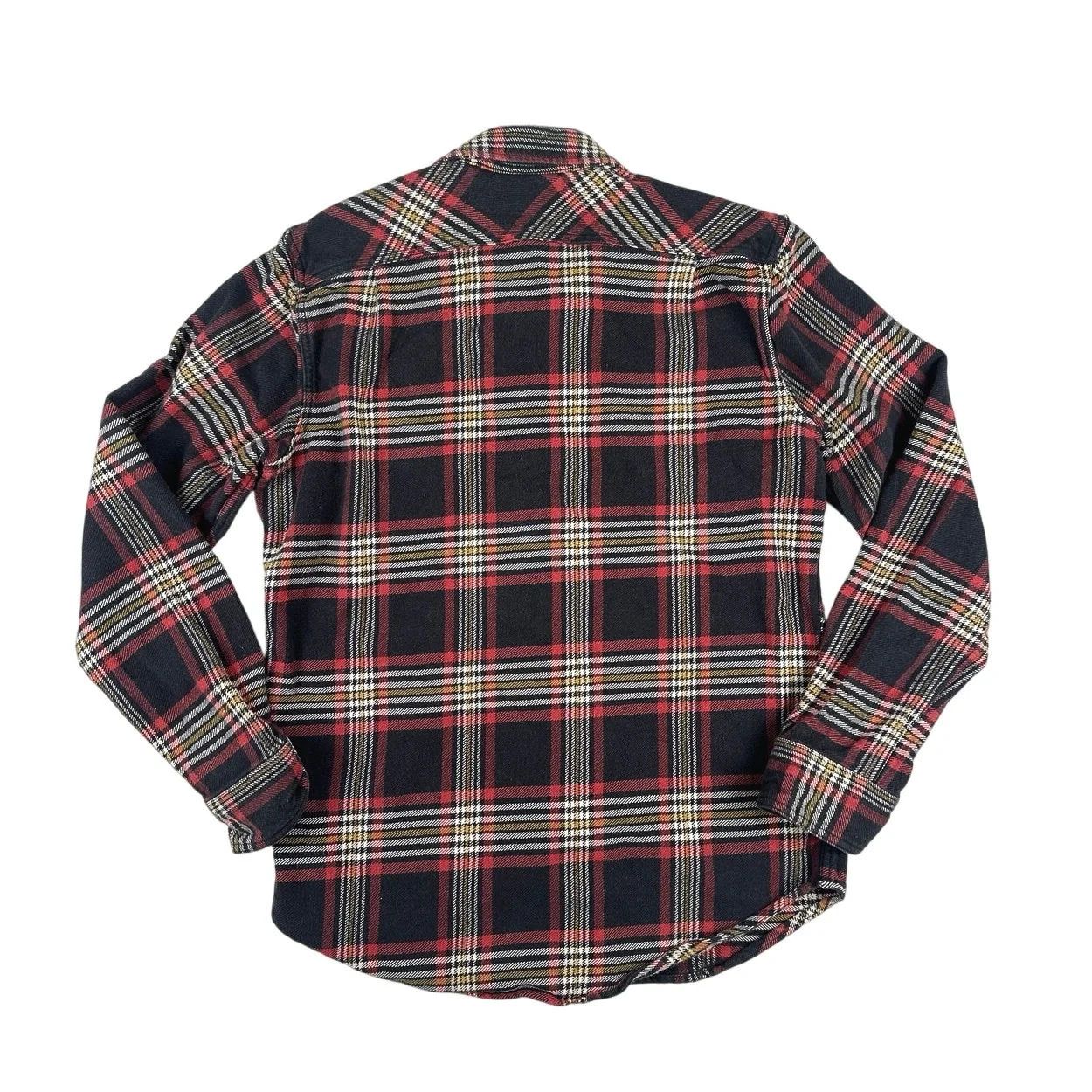 Filson Mens Black Vintage Plaid Checkered Flannel Button Down Jacket Shirt Top M - Image 2