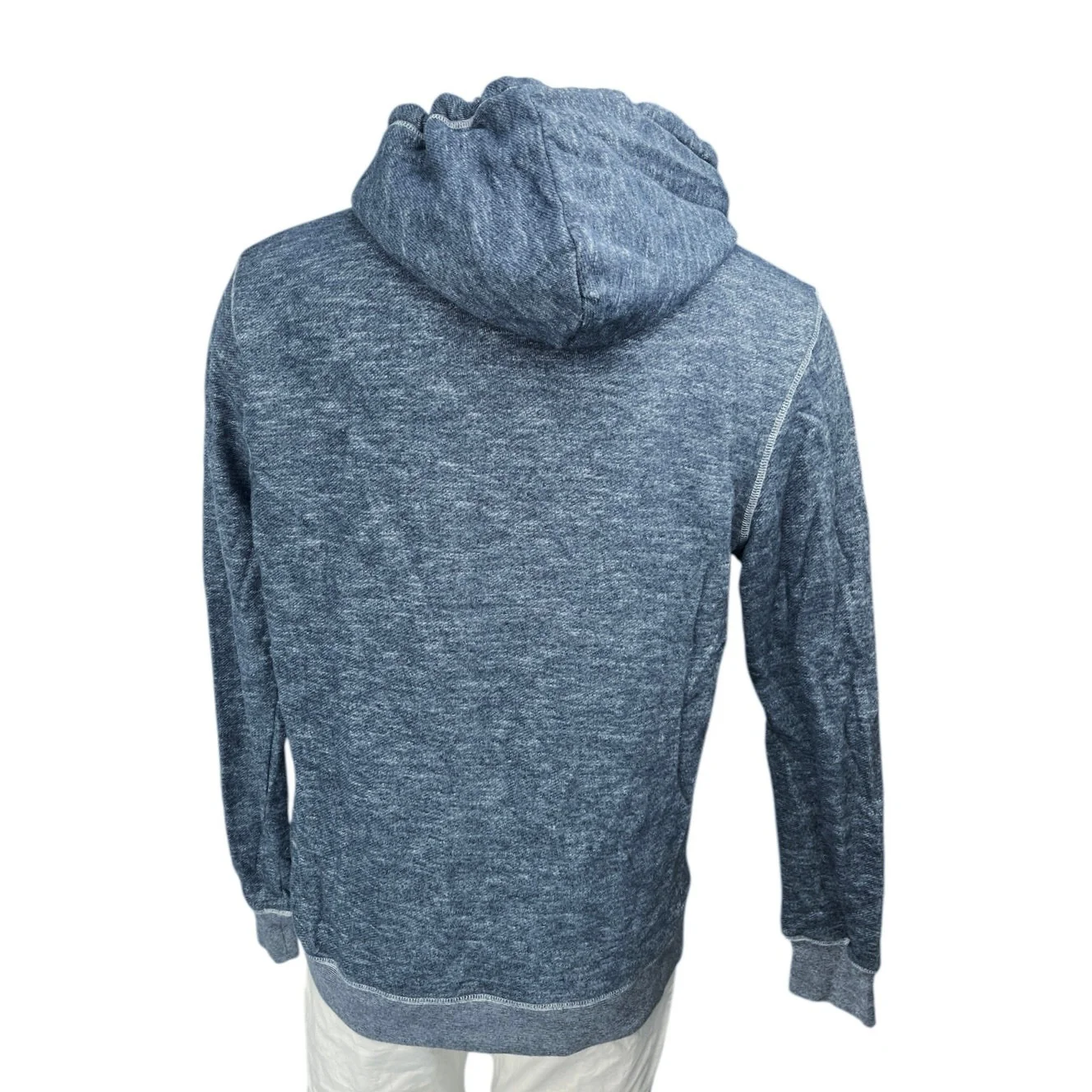 Flag & Anthem Men's Blue Knit Long Sleeve Zip Up Hooded Hoodie Sweatshirt Size L - Image 2