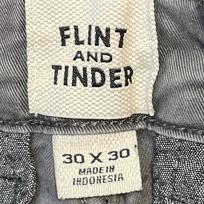 Flint and Tinder Mens Gray Mid Rise Slim Fit Straight Leg Denim Jeans Size 30x30 - Image 4