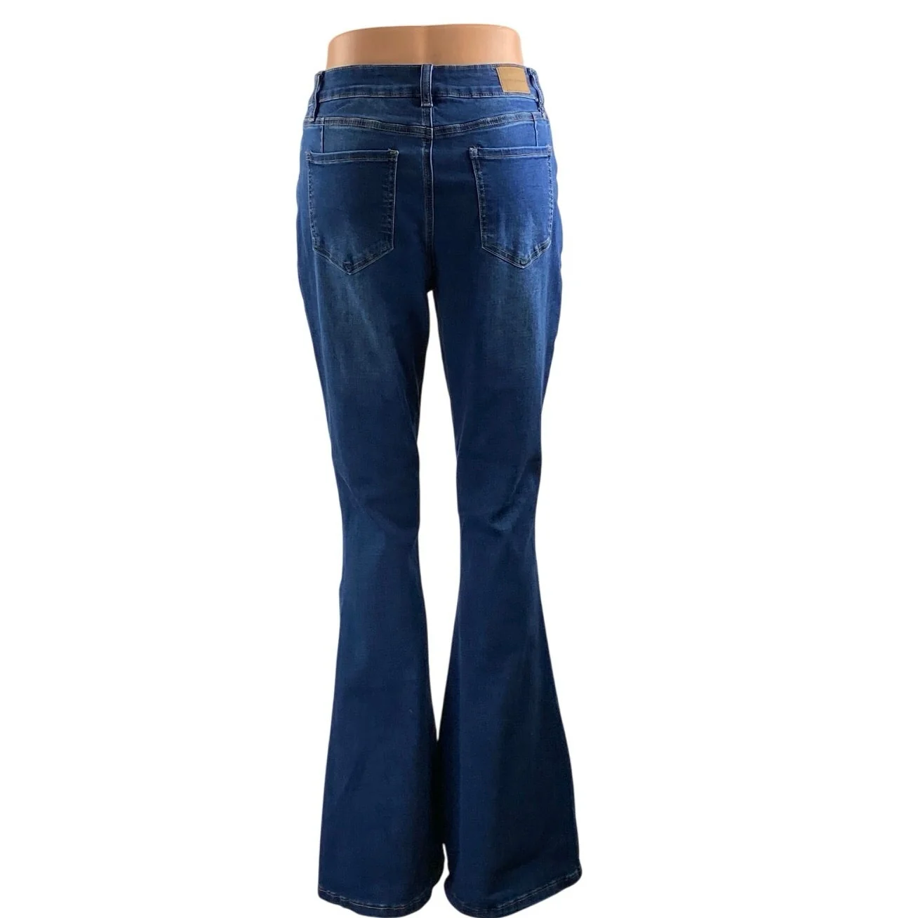 Flying Banana Blue High Waisted Bell Bottom Flared Bootcut Denim Jeans Size 8 - Image 3