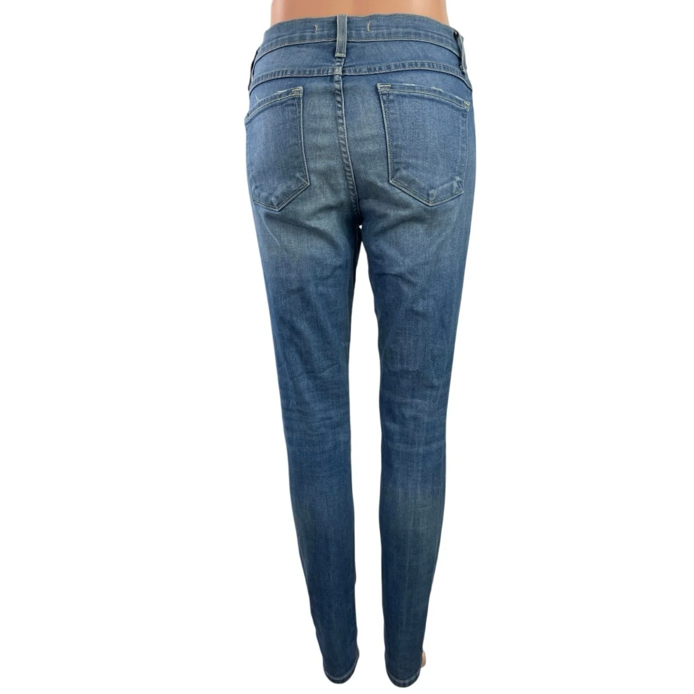 Flying Monkey Women's Blue High Waisted Distressed Skinny Denim Jeans Size 29 - Image 3