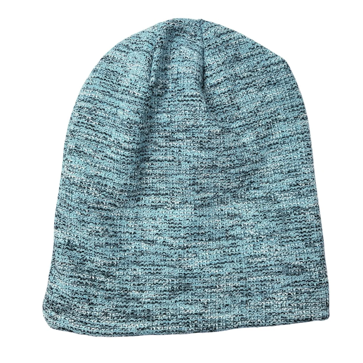 Forbusite Women's Heather Blue Logo Knit Lined Slouchy Beanie Hat Cap One Size - Image 2