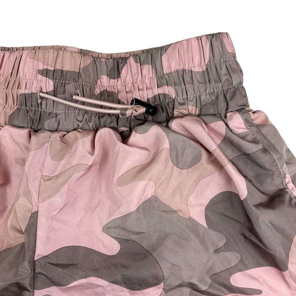 Forever 21 Pink Gray Camouflage Army Print Windbreaker Track Running Shorts Sz S - Image 3