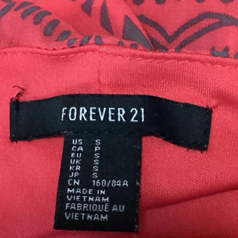 Forever 21 Red Printed Aztec Tribal Sleeveless Cami Blouson Maxi Dress Size S - Image 4
