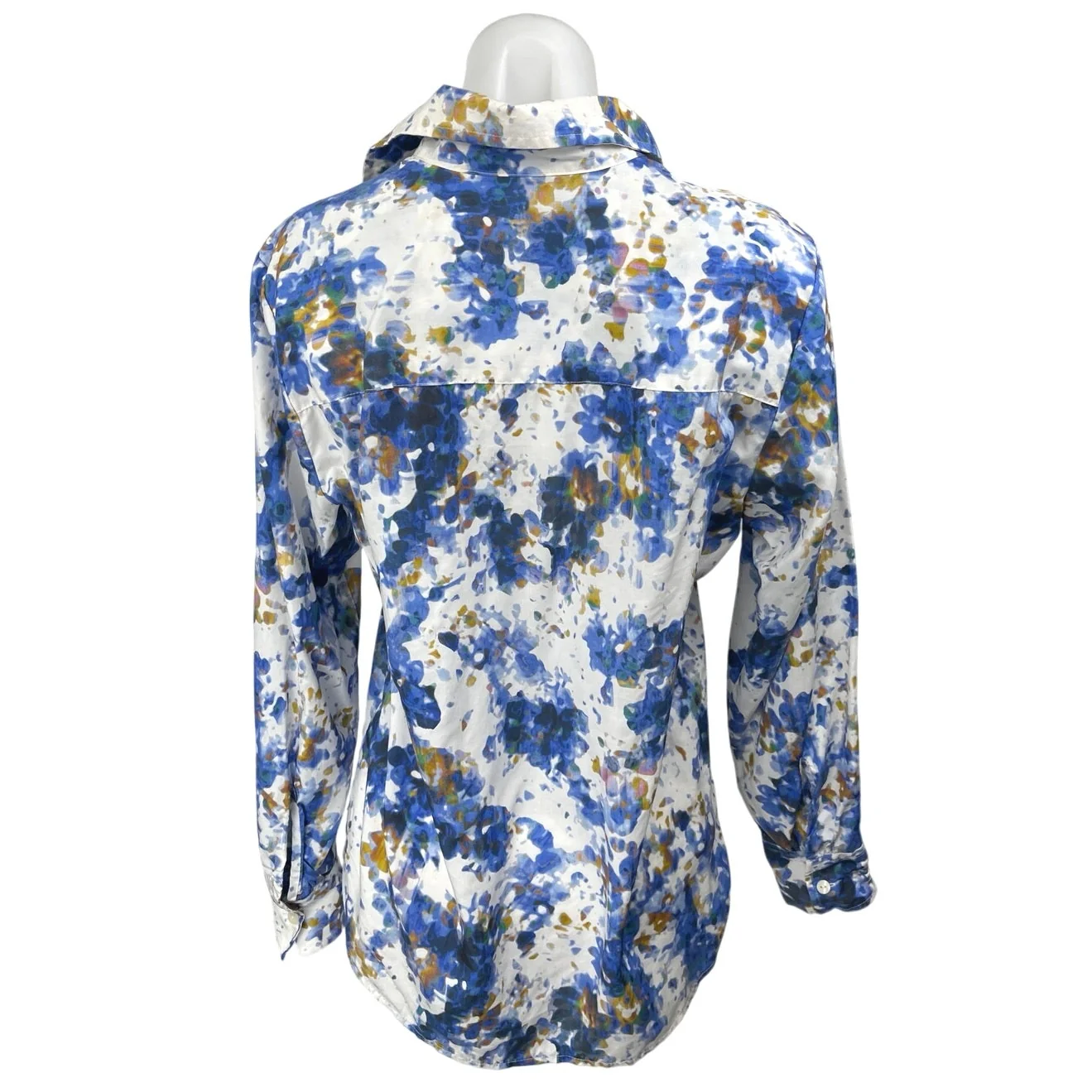 Foxcroft Olivia Women's Multicolor Tye Die Long Sleeve Button Down Shirt Top S - Image 2