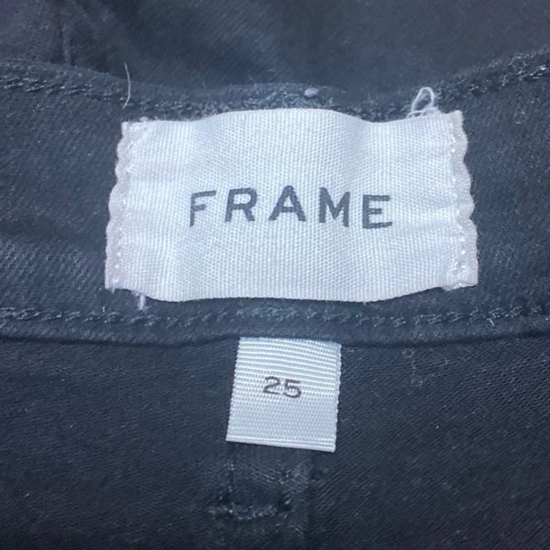 Frame Le High Women's Black High Waisted Stretch Skinny Leg Jeans Pants Size 25 - Image 4