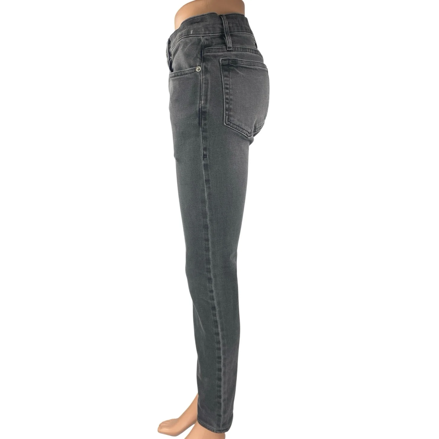 Frame L'Homme Womens Black Gray Mid Rise Skinny Straight Denim Jeans Pants Sz 29 - Image 2