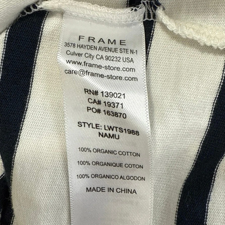 Frame White Black Striped Knit Sleeveless Racerback Pullover Crop Tank Top XS - Image 4