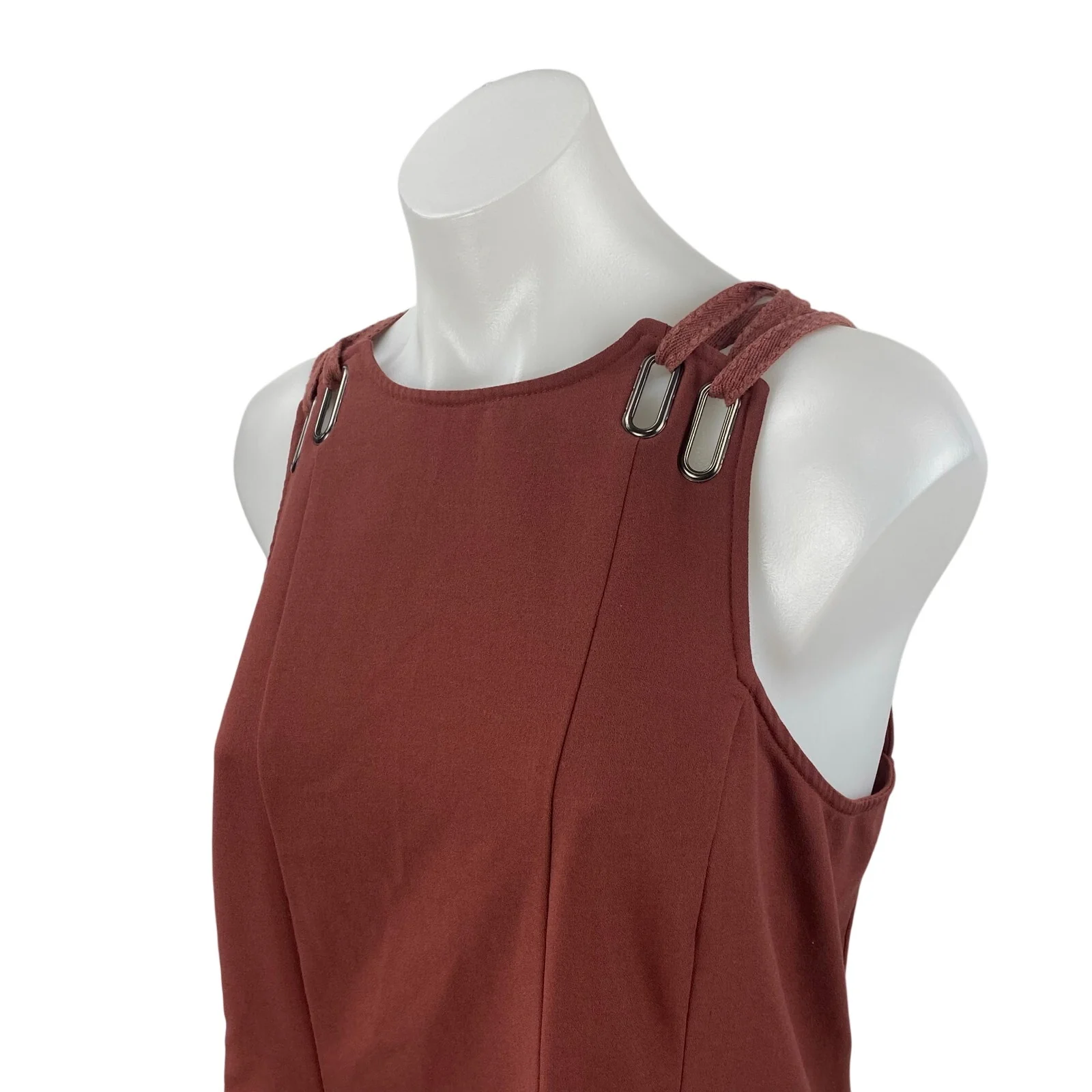 Free People Baby Love Trapeze Cut Out Open Back Sleeveless Mini Shift Dress Sz S - Image 3