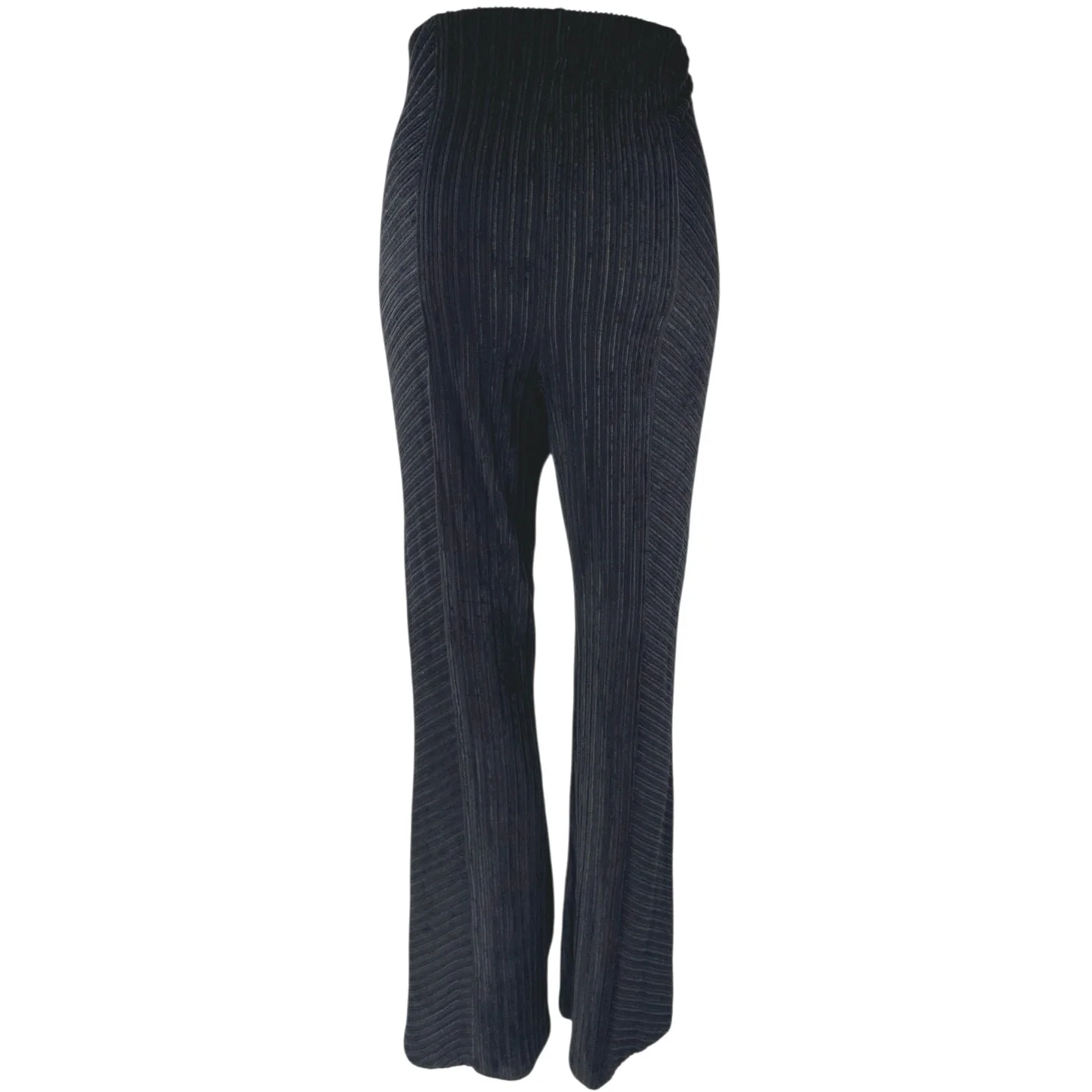 Free People Black Ribbed Knit High Waisted Bootcut Flared Trousers Pants Size M - Image 3