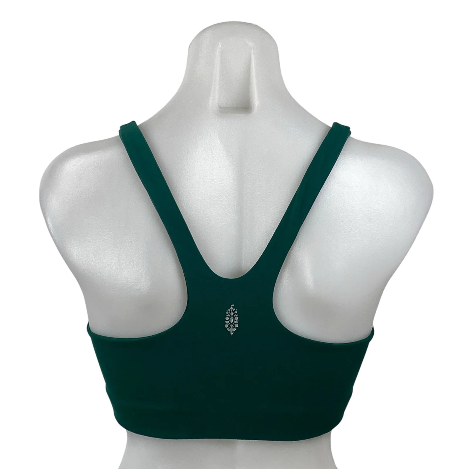 Free People FP Movement Green Racerback Yoga Athletic Sports Bra Crop Top Sz XS - Image 4