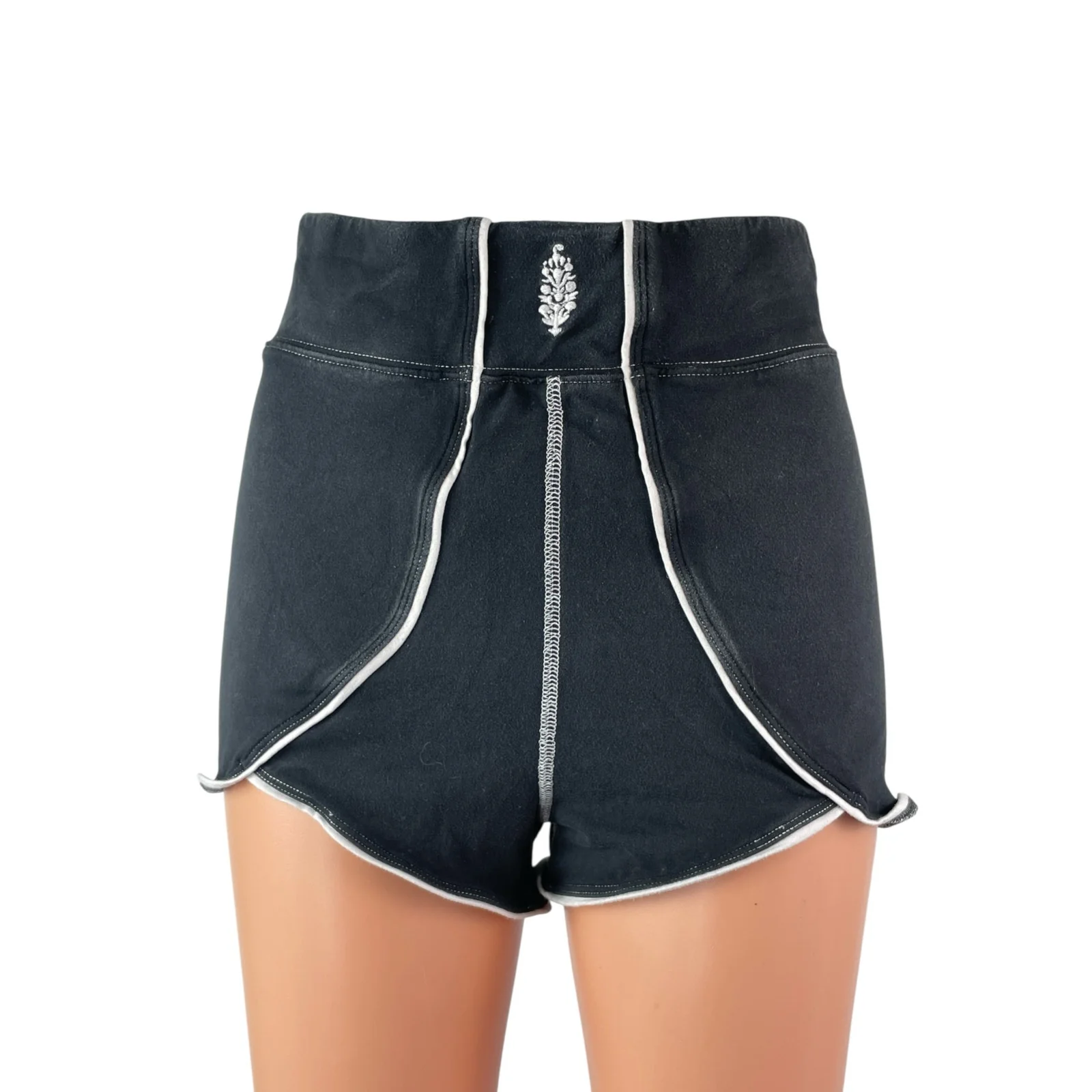 Free People FP Movement Women's Black High Rise Yoga Workout Athletic Shorts S