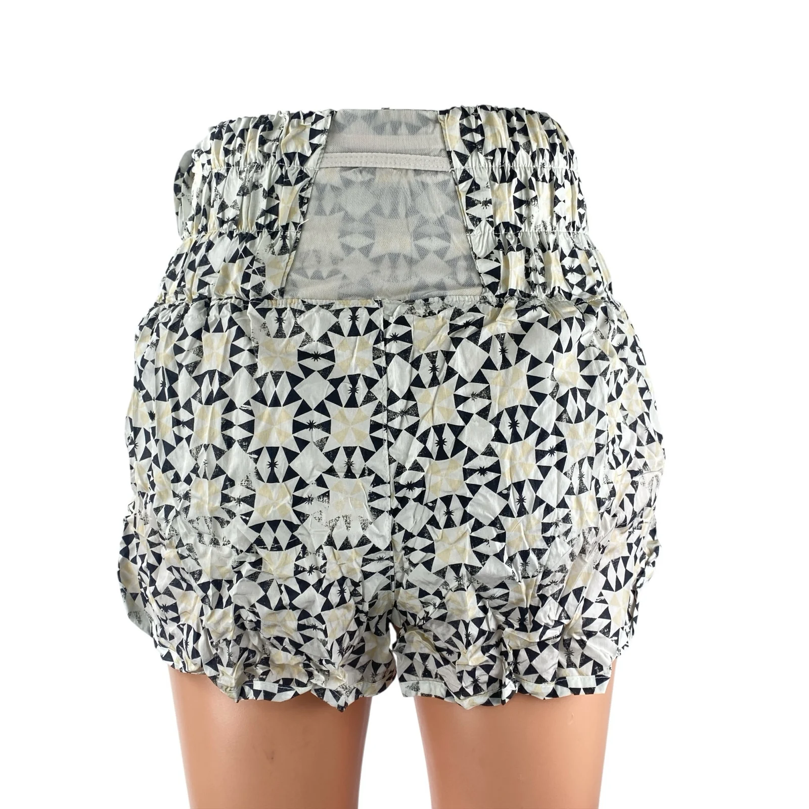 Free People FP Women's Multicolor Geometric High Waisted Activewear Shorts Sz S - Image 4