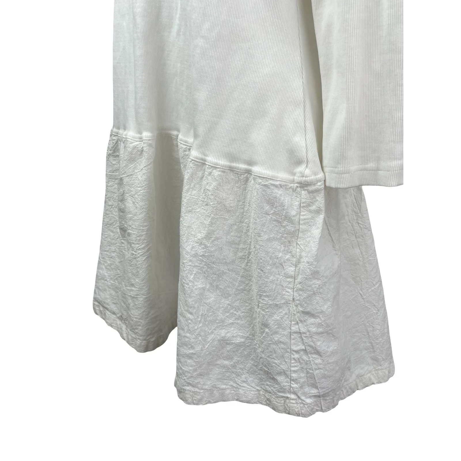 Free People Free-est White Long Sleeve Drop Waist Open Back A Line Mini Dress XL - Image 4