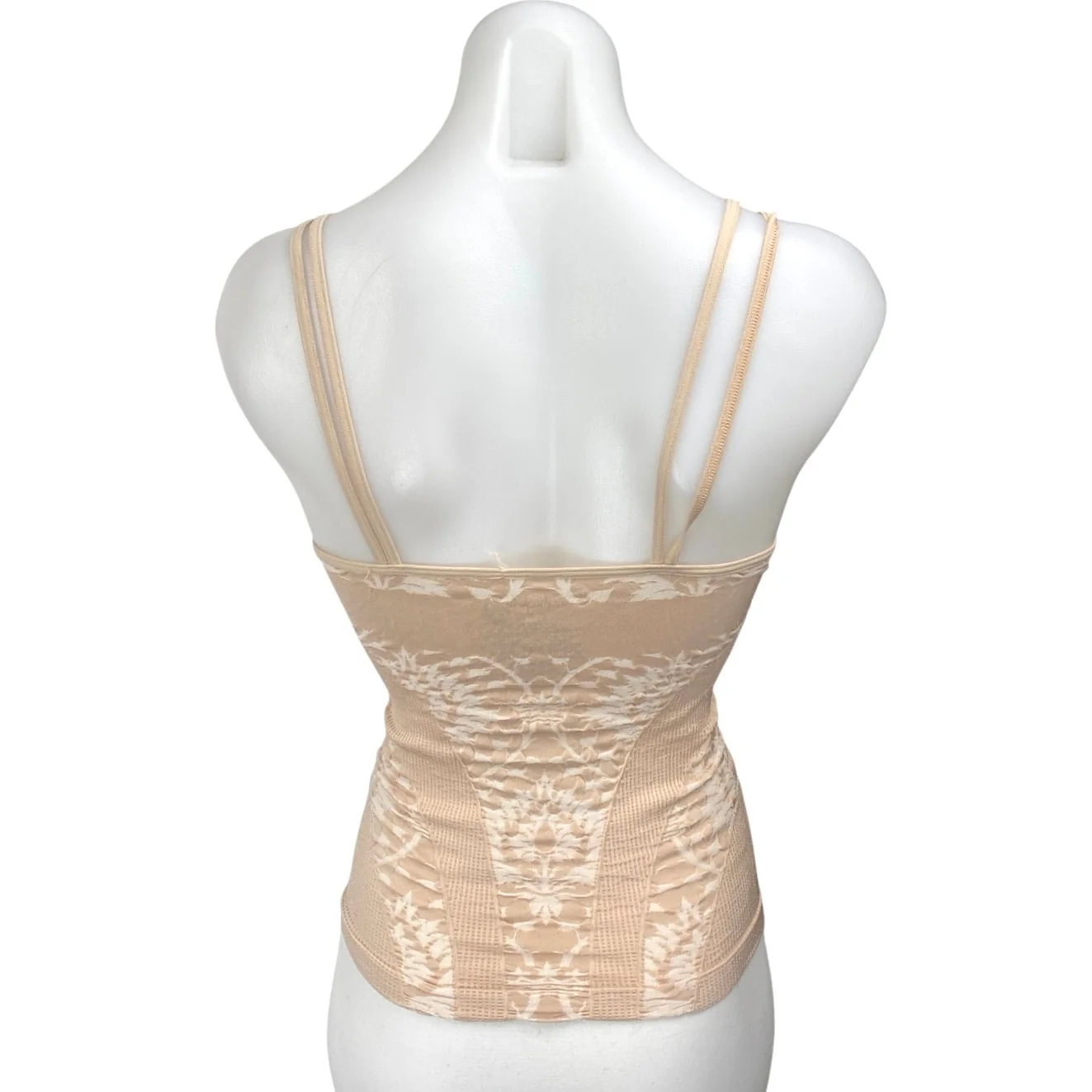 Free People Intimately Mercury Cream Beige Seamless Floral Cami Tank Top XS/S - Image 2