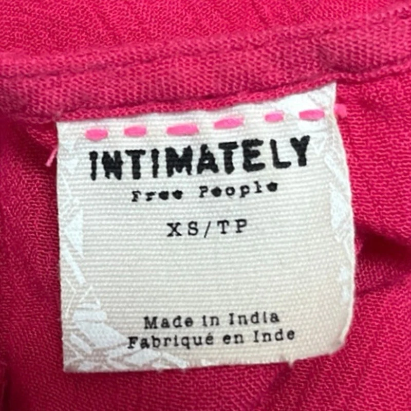 Free People Intimately Pink Paisley Embroidered Sleeveless Tunic Dress Size XS - Image 5
