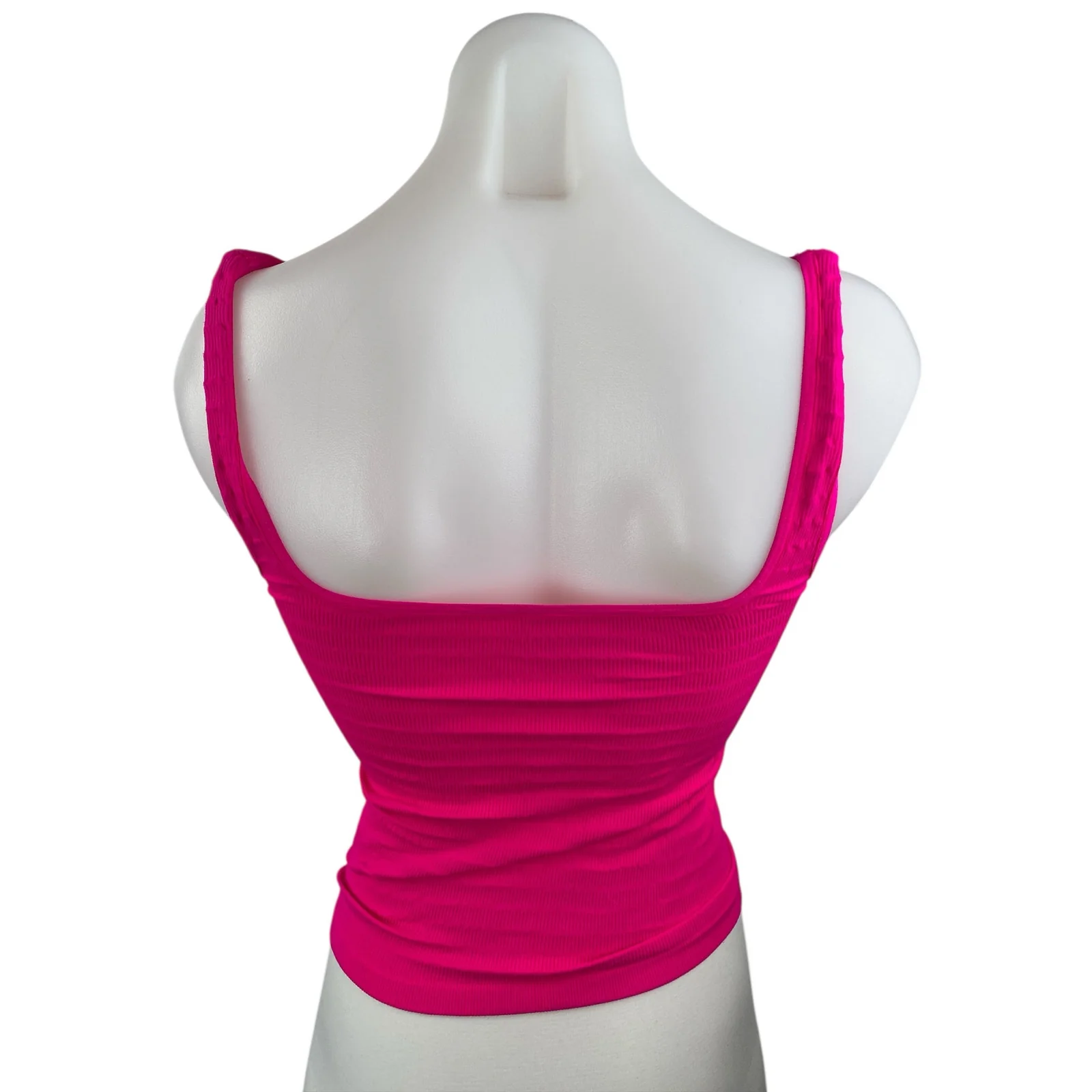 Free People Intimately Pink Sleeveless Square Neck Slim Cami Camisole Tank Top M - Image 2