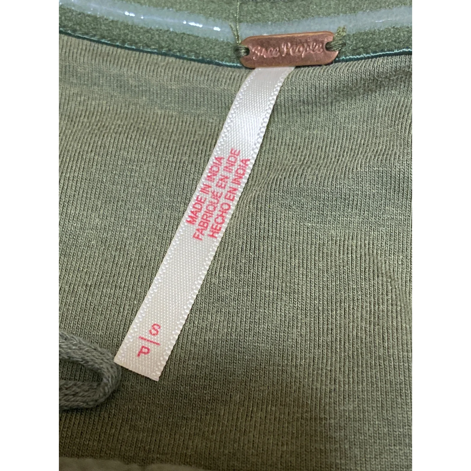 Free People Just A Minute Women's Green Zip Sleeveless Tube Bandeau Crop Top S - Image 5
