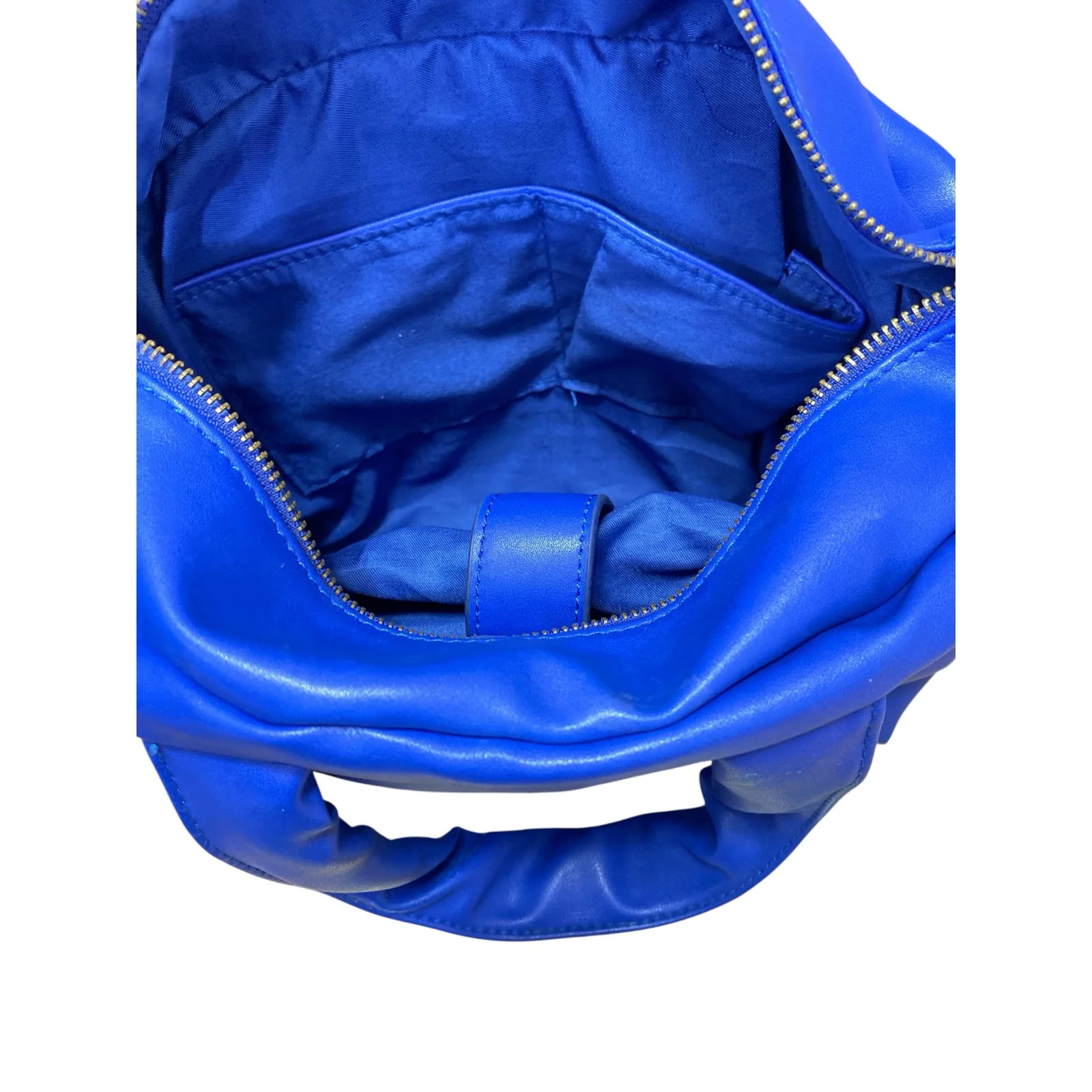 Free People Lapis Blue Cloud Commuter Quilted Shoulder Tote Bag Mini Handbag OS - Image 3