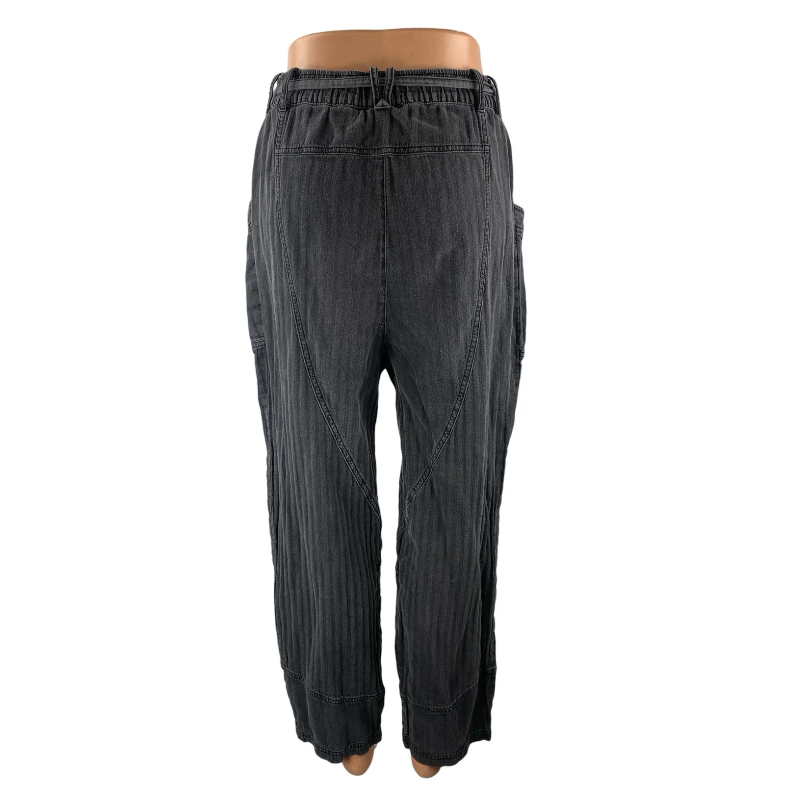 Free People Livin' In The City Belted High Rise Baggy Cargo Trousers Pants Sz S - Image 4