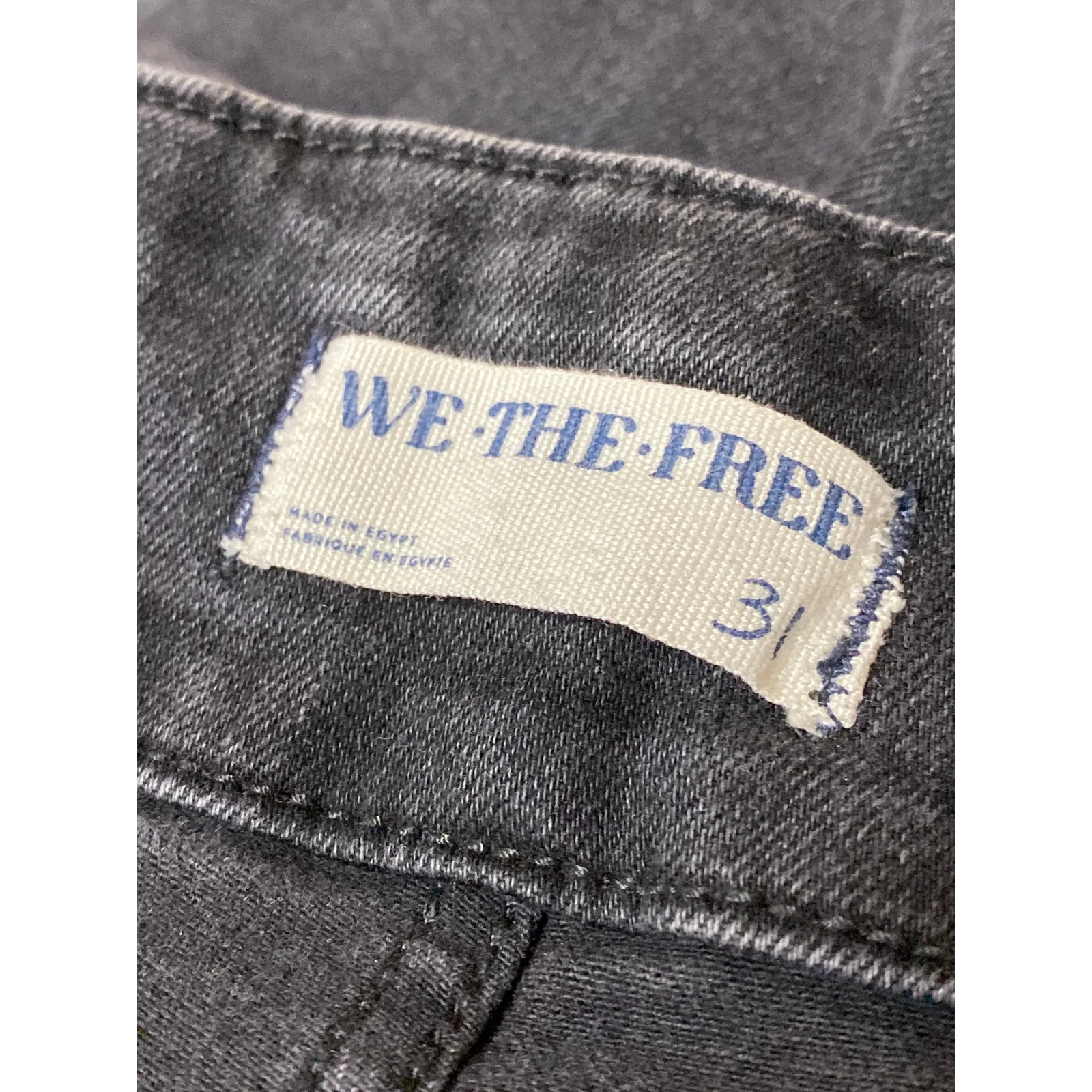 Free People We The Free Black High Waisted Flare Bootcut Denim Jeans Size 31 - Image 4