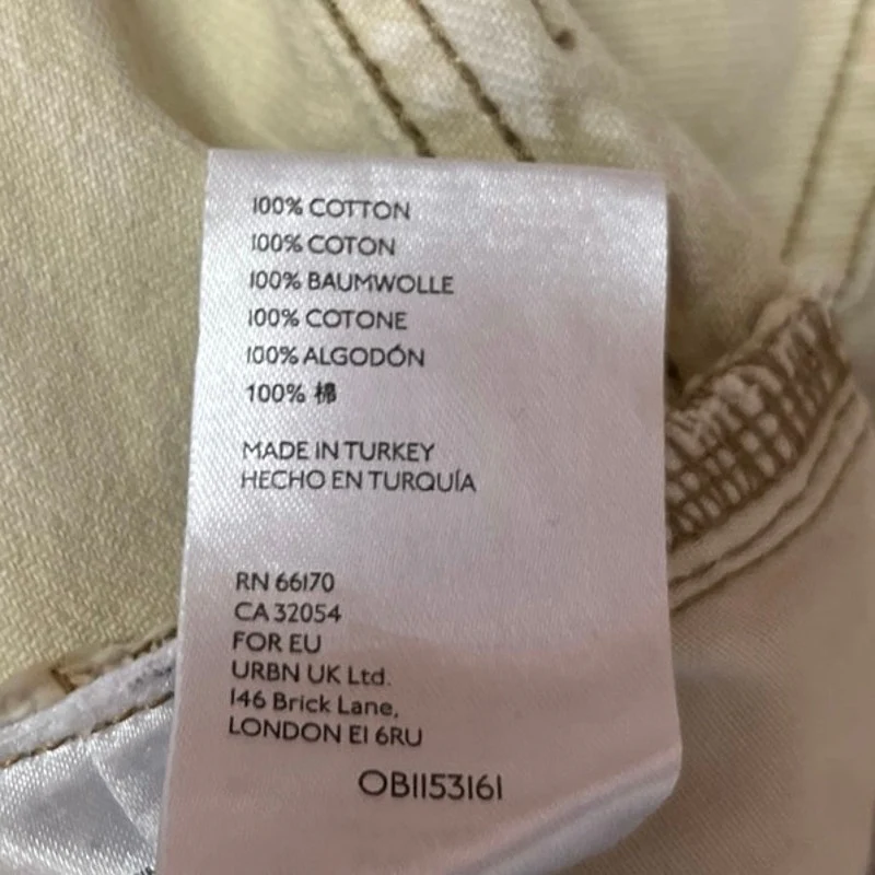 Free People White Cream Straight Wide Leg High Waist Baggy Denim Jeans Pants 29 - Image 5