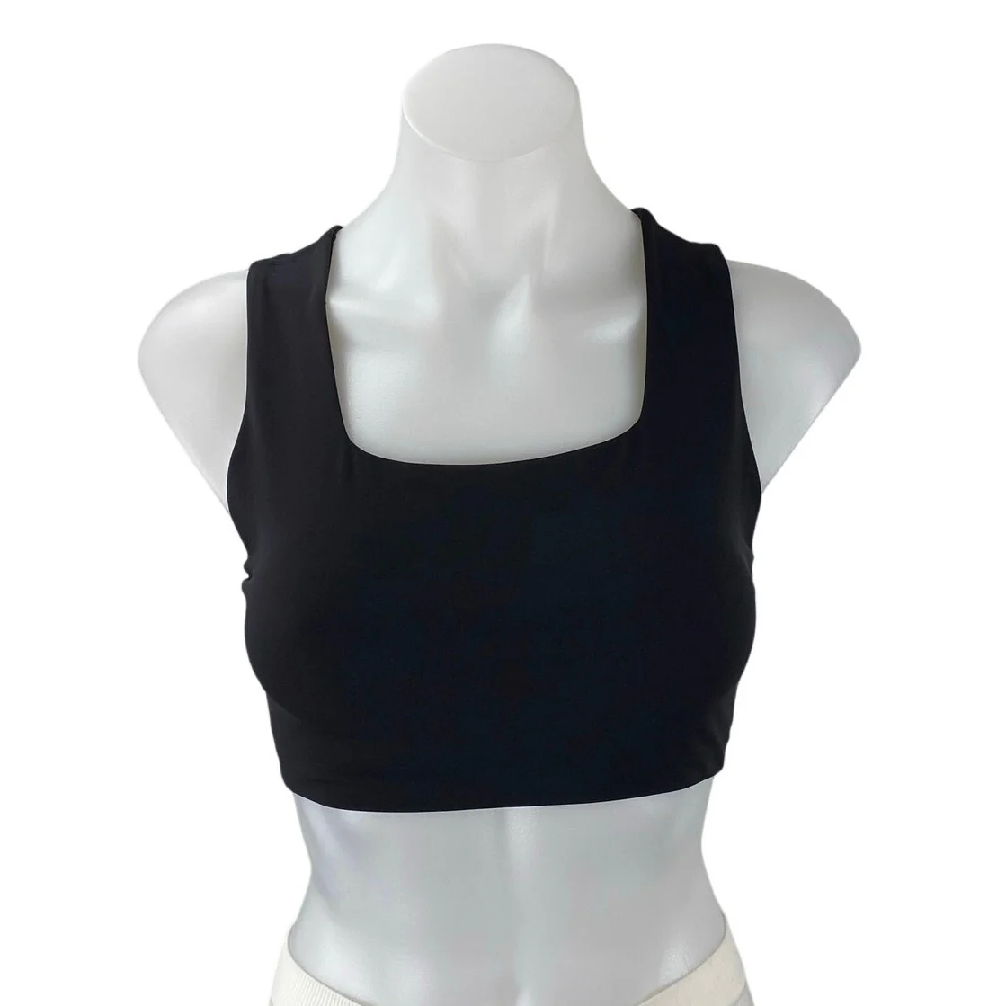 Free People Women's Black Sleeveless Racerback Sports Bra Crop Tank Top Size XS