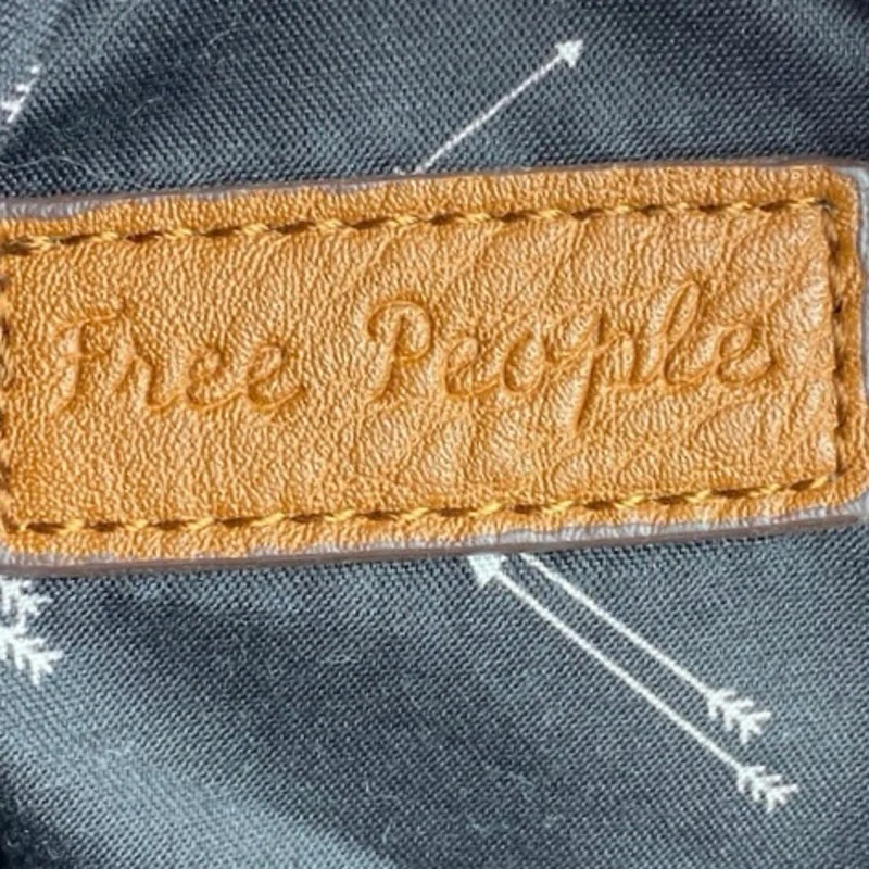 Free People Women's Brown Vegan Faux Leather Zip Closure Clutch Pouch Hand Bag - Image 5