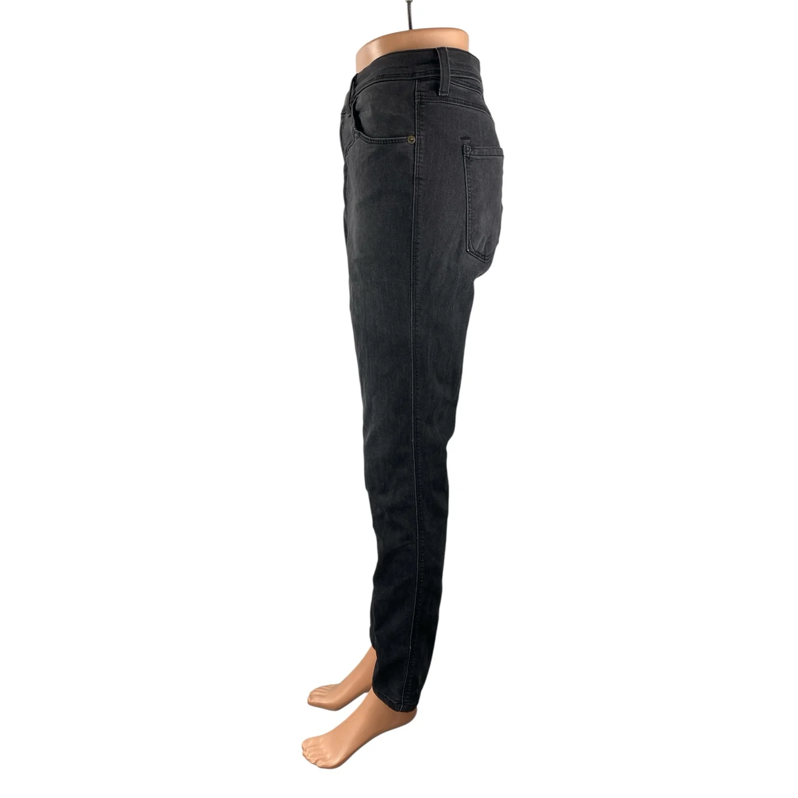 Free People Women's Gray High Rise Slim Fit Skinny Mom Denim Jeans Pants Size 31 - Image 3