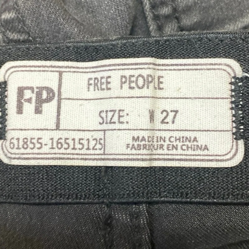 Free People Women's Gray Mid Rise Pull On Bootcut Flared Denim Jeans Pants Sz 27 - Image 4