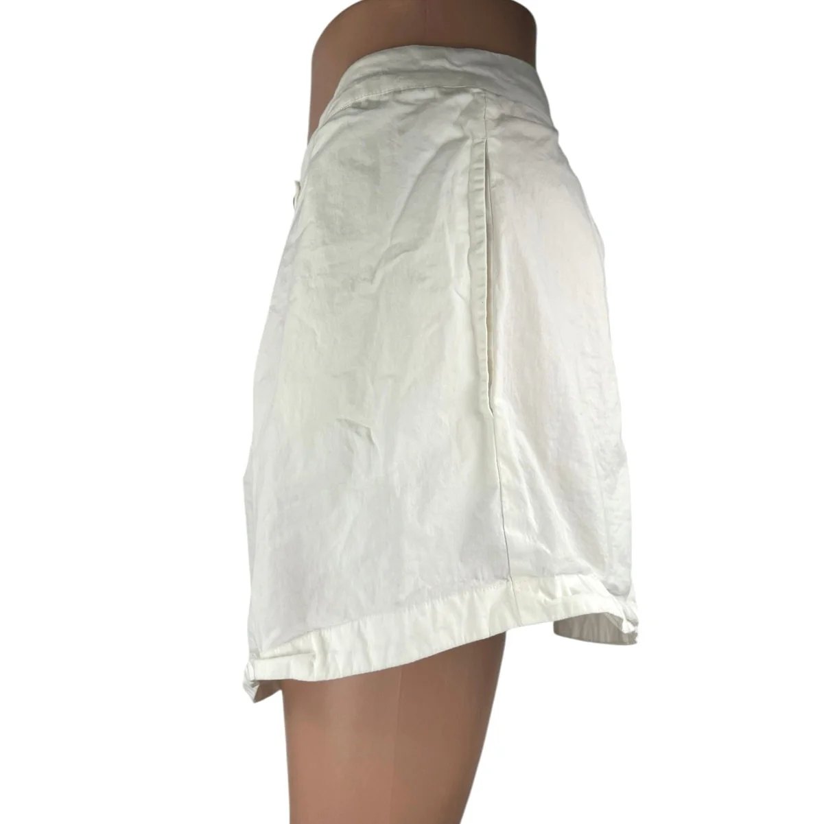 Free people Women's White Button Front High Waisted A Line Mini Skirt Size XS - Image 2