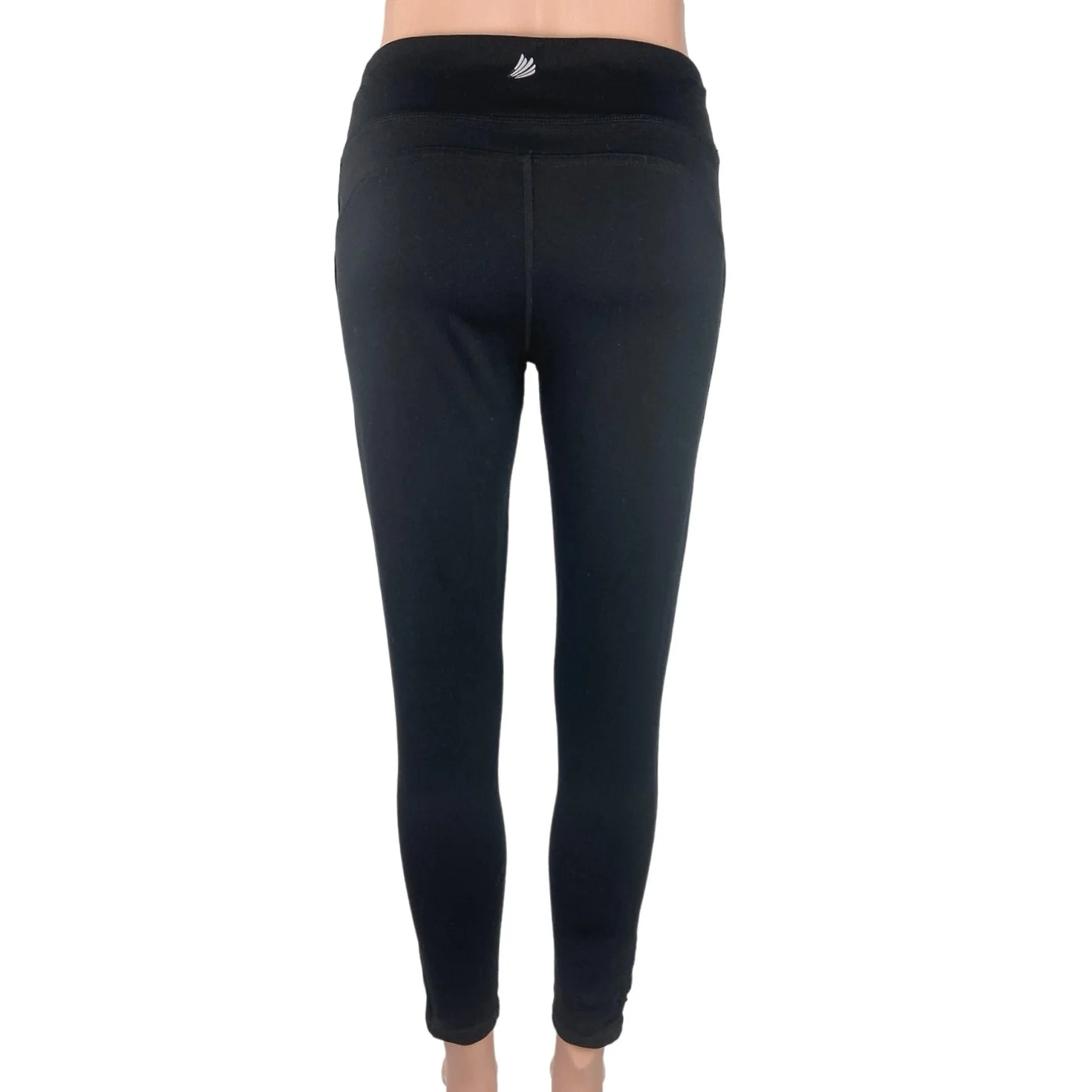 FREE2B Black Low Rise Pull On Stretch Cropped Skinny Casual Leggings Size M - Image 3