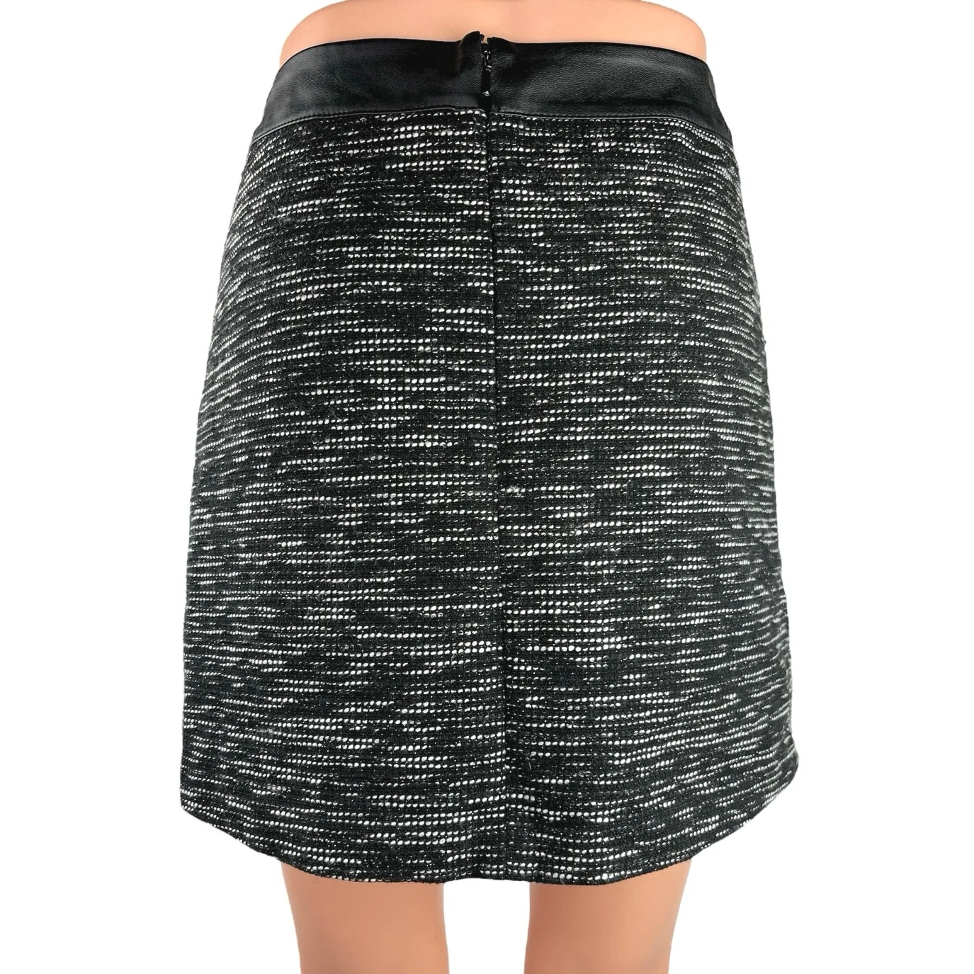 Frenchi Black White High Waist Gothic Edgy Pockets Mini Straight Skirt Size XS - Image 3