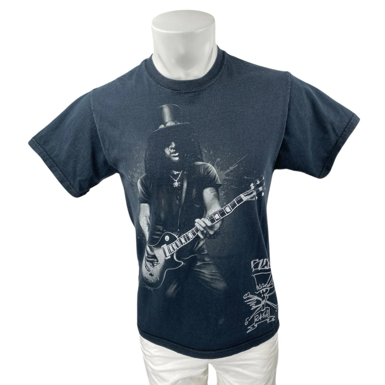 Fruit of the Loom Black Guns 'N Roses Slash Musician Band Tee T-shirt Top Size M