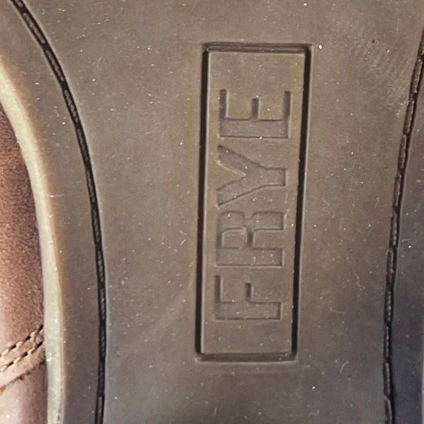 Frye Judith Women's Brown Leather Double Zip Almond Toe Heeled Ankle Boots Sz 9M - Image 6