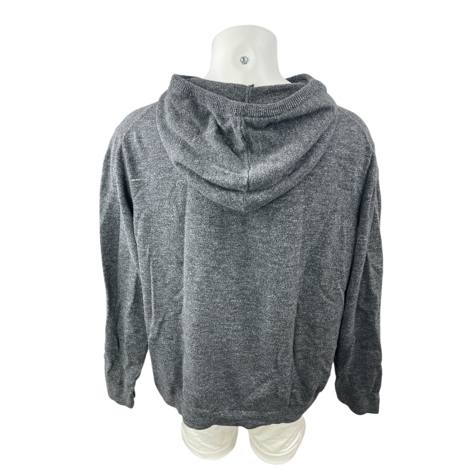 G.H Bass & Co. Men's Gray Long Sleeve Hooded Hoodie Sweatshirt Sweater Top Sz XL - Image 2