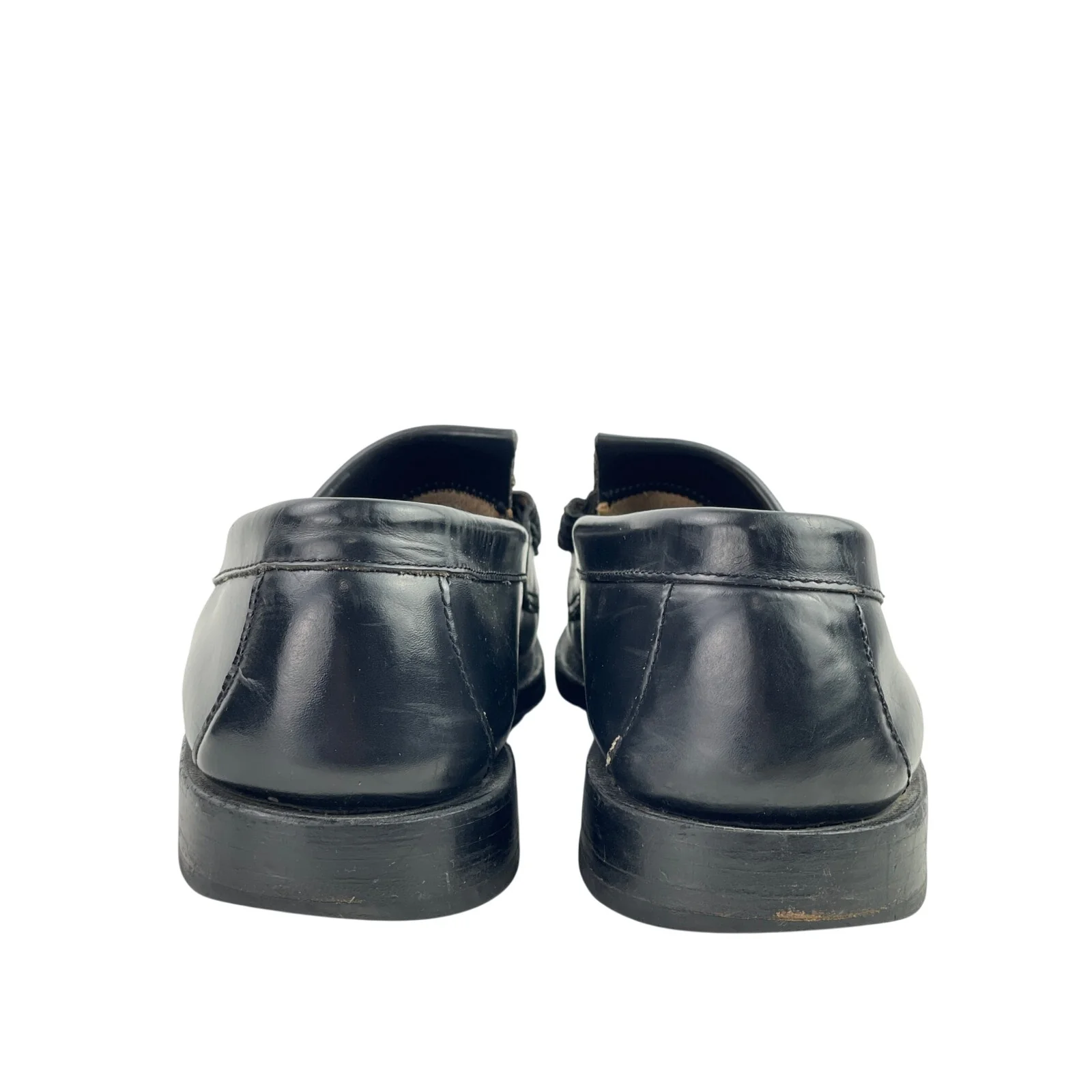G.H. Bass Weejuns Layton Kiltie Mens Black Leather Tassels Flat Loafer Shoes 9.5 - Image 3