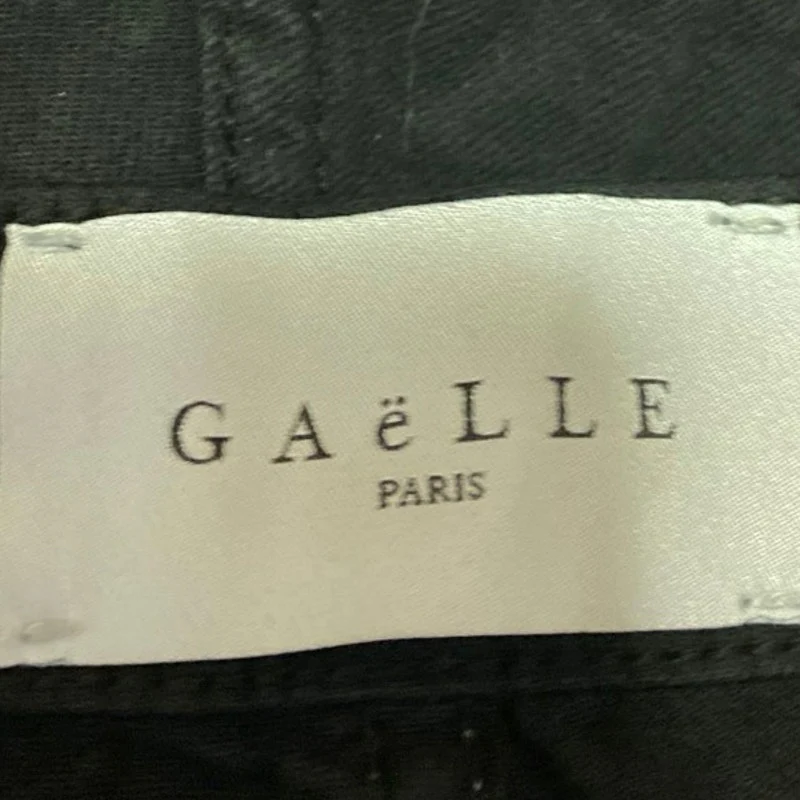 Gaelle Black Studded Distressed Ripped Knee Mid Rise Skinny Denim Jeans Pants 27 - Image 5